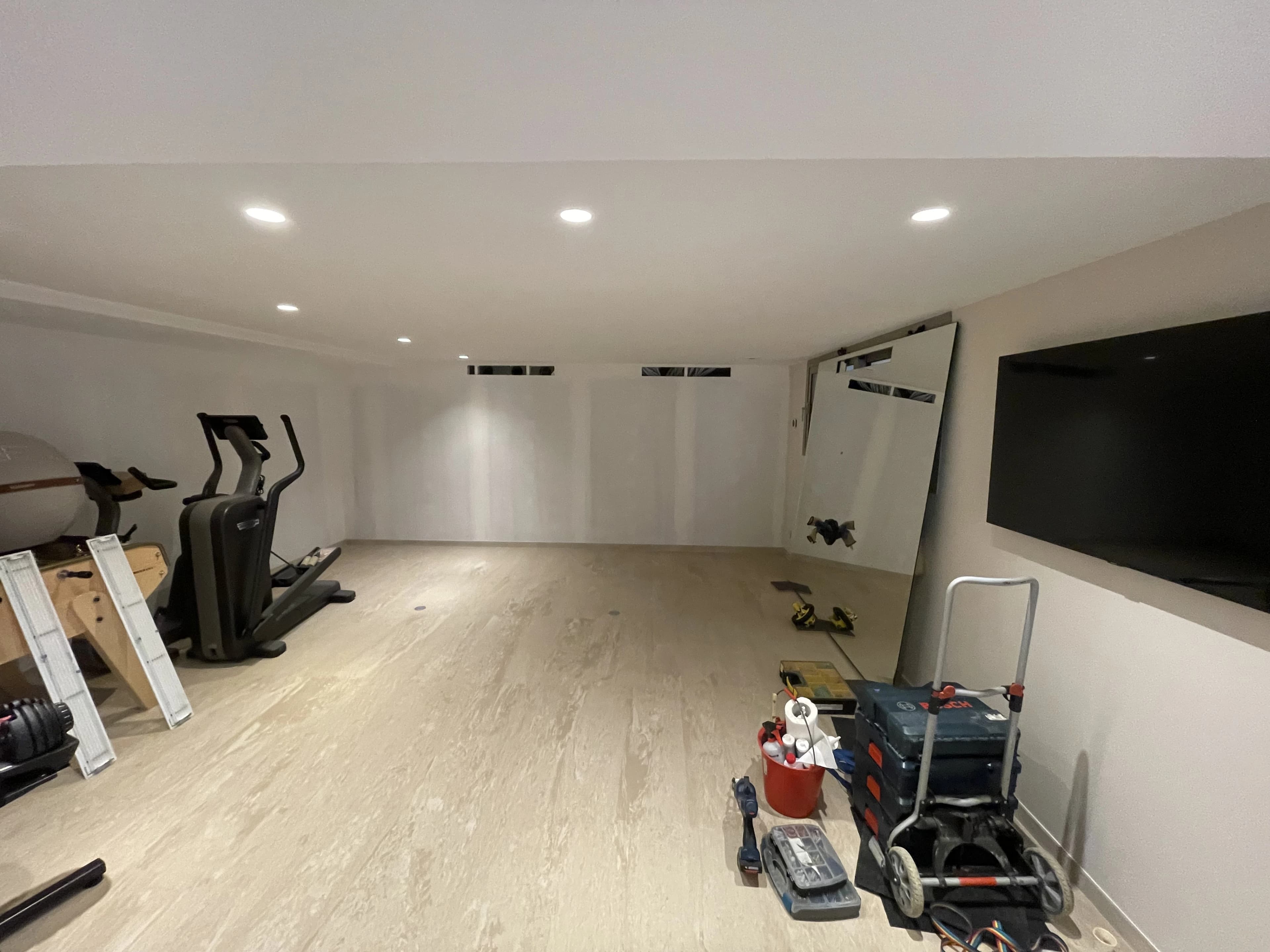 Miroir salle de sport privée Sur-mesure